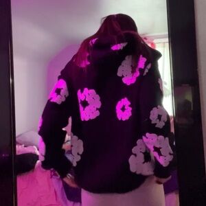 Black and White Denim Tears Hoodie